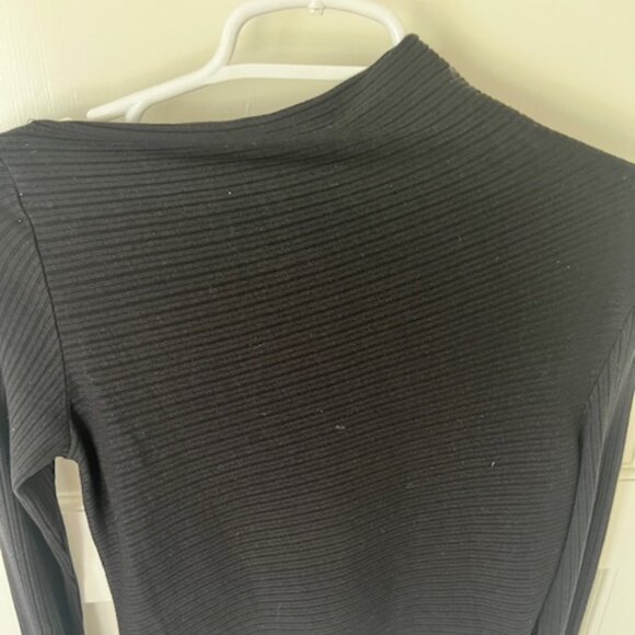 Morgan Black Asymmetrical Collar Long Sleeve Size S - Picture 3 of 3